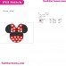 Minnie Bow Dress Red Mickey Mouse Embroidery Design