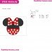 Minnie Bow Dress Red Mickey Mouse Embroidery Design