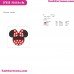 Minnie Bow Dress Red Mickey Mouse Embroidery Design