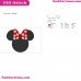Minnie Bow Red Mickey Mouse Embroidery Design