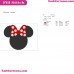 Minnie Bow Red Mickey Mouse Embroidery Design
