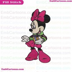Minnie Christmas Small Gift Mouse Mickey Embroidery Design