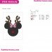 Minnie Deer Mickey Mouse Embroidery Design