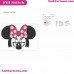 Minnie Glasses Mickey Mouse Embroidery Design