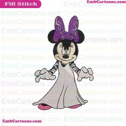 Minnie Halloween Embroidery Design