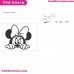 Minnie Peeking 2 Mickey Mouse Embroidery Design
