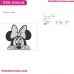 Minnie Peeking Mickey Mouse Embroidery Design