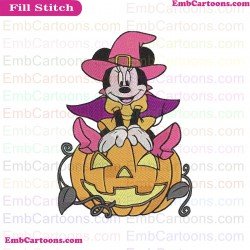 Minnie Pumpkin Embroidery Design