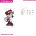 Minnie Santa Christmas Hat Mickey Mouse Embroidery Design