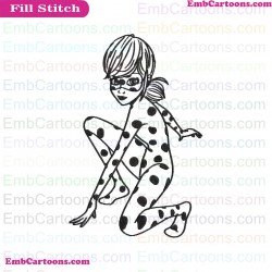 Miraculous Ladybug Angie Nasca Embroidery Design 2