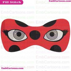 Miraculous Ladybug Angie Nasca Eyes Embroidery Design