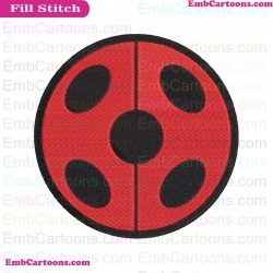 Miraculous Ladybug Logo Embroidery Design 2