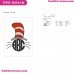 Monogram Cat Dr Seuss The Cat In The Hat Embroidery Design