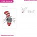 Monogram Hat Cravat Dr Seuss The Cat In The Hat Embroidery Design 2