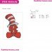 Monogram Hat Cravat Dr Seuss The Cat In The Hat Embroidery Design