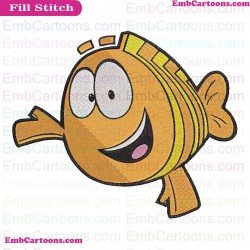 Mr. Grouper Bubble Guppies Embroidery Design