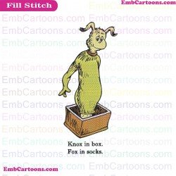 Mr Knox In Box Dr Seuss The Cat In The Hat Embroidery Design