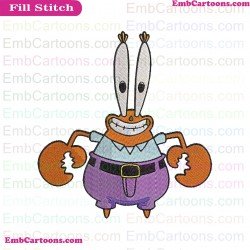 Mr. Krabs Spongebob Squarepants Embroidery Design