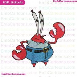 Mr. Krabs Spongebob Squarepants Embroidery Design 2