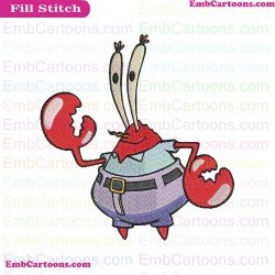 Mr. Krabs Spongebob Squarepants Embroidery Design 3