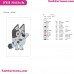 Muffin Bluey Friends Embroidery Design