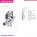 Muffin Bluey Friends Embroidery Design
