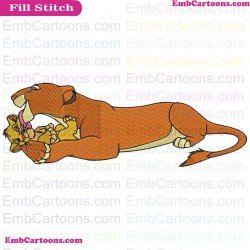 Nala And Baby Simba The Lion King Embroidery Design