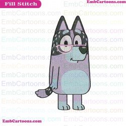 Nana Bluey Friends Embroidery Design