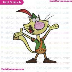 Nature Cat Embroidery Design