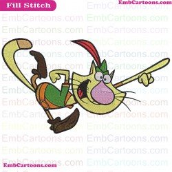 Nature Cat Embroidery Design 3