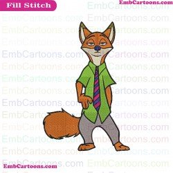 Nick Wilde Zootopia Embroidery Design