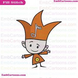 Orange Notekins Embroidery Design