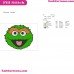 Oscar The Grouch Sesame Street Embroidery Design