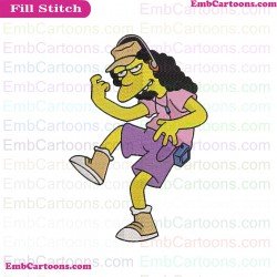 Otto Mans The Simpsons Embroidery Design