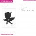 Owlette Black Silhouettes PJ Masks Embroidery Design