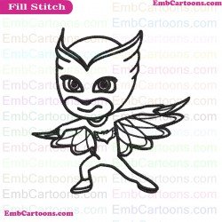Owlette CP PJ Masks Embroidery Design