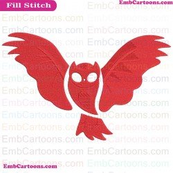 Owlette Sign Red PJ Masks Embroidery Design