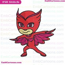 Owlette Silhouettes PJ Masks Embroidery Design
