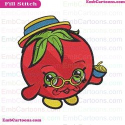 Papa Tomato Shopkins Embroidery Design