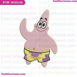 Patrick Star And Spongebob Squarepants Embroidery Design