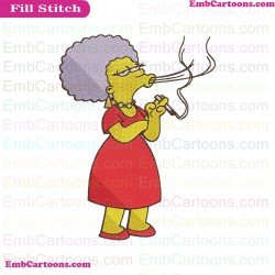 Patty Bouvier The Simpsons Embroidery Design