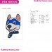 Paw Patrol Apollo The Super Pup Face Embroidery Design