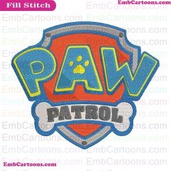 Paw Patrol Logo Embroidery Design