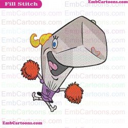 Pearl Krabs Spongebob Squarepants Embroidery Design
