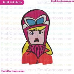 Penelope Pitstop Face The Wacky Races Embroidery Design
