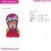 Penelope Pitstop Face The Wacky Races Embroidery Design