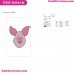 Piglet Head Winnie The Pooh Embroidery Design