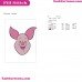 Piglet Head Winnie The Pooh Embroidery Design