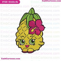 Pineapple Crush Shopkins Embroidery Design