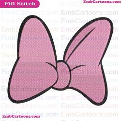 Pink Bow Mickey Mouse Embroidery Design